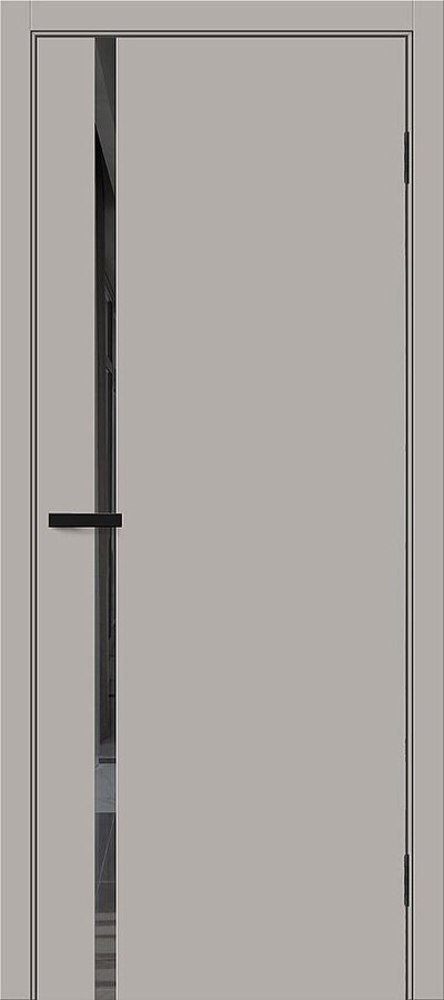  Межкомнатная дверь ПЭТ Браво-0.40 П Grey Silk / Mirox Grey