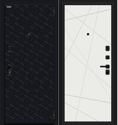 Входная дверь Кьюб (RBE) Total Black/Super White