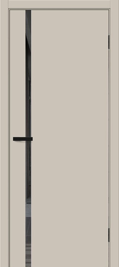  Межкомнатная дверь ПЭТ Браво-0.40 П Cream Silk / Mirox Grey