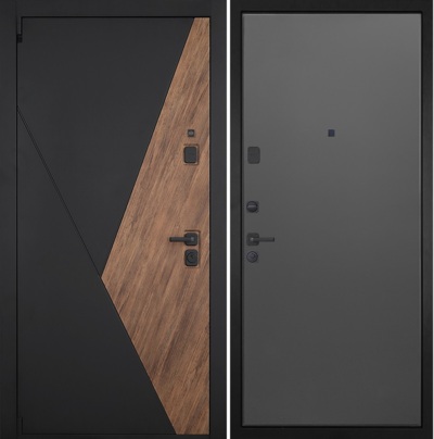  Входная дверь Геометрия 077 графит