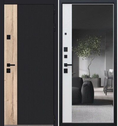 Входная дверь Конструктор с зеркалом