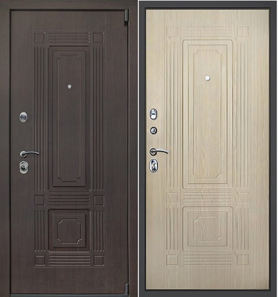 Входная дверь Викинг беленый дуб