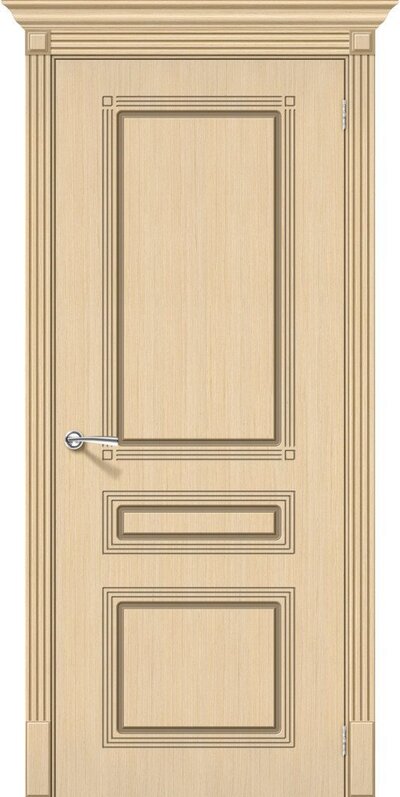 Межкомнатная дверь шпонированная Стиль ПГ Беленый дуб