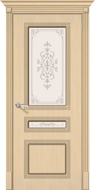 Межкомнатная дверь шпонированная Стиль ПО Беленый дуб