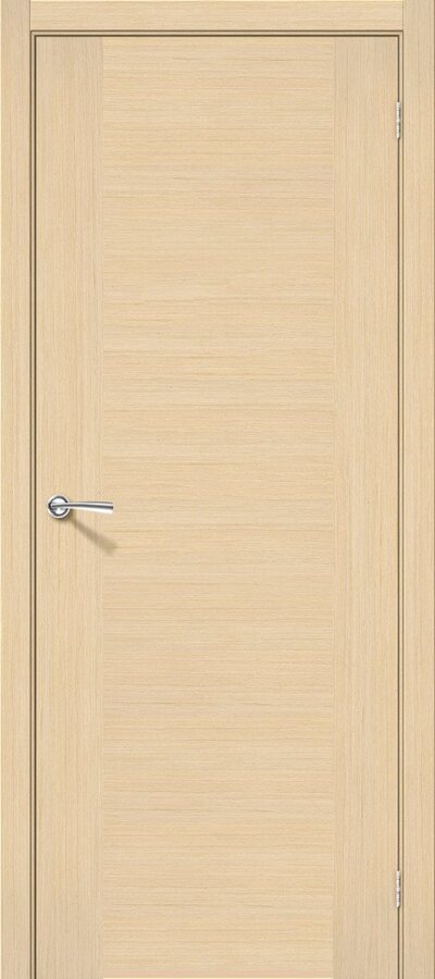 Межкомнатная дверь шпонированная Рондо ПГ беленый дуб