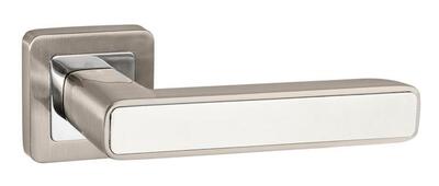 Дверная ручка Mars матовый никель/белый