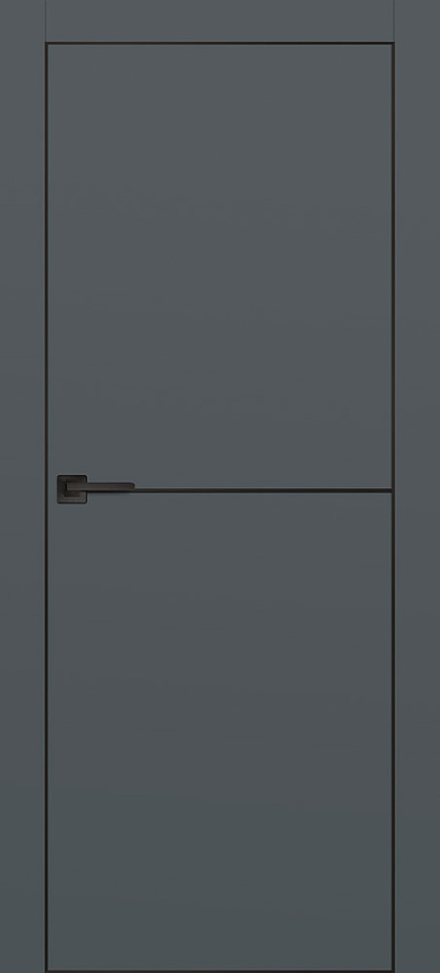 Межкомнатная дверь с эко шпоном PX-19 Графит