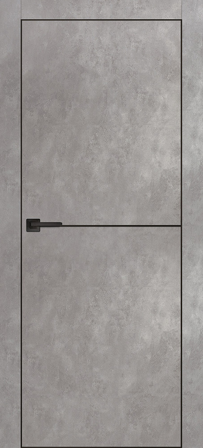  Межкомнатная дверь с эко шпоном PX-19 Бетон серый