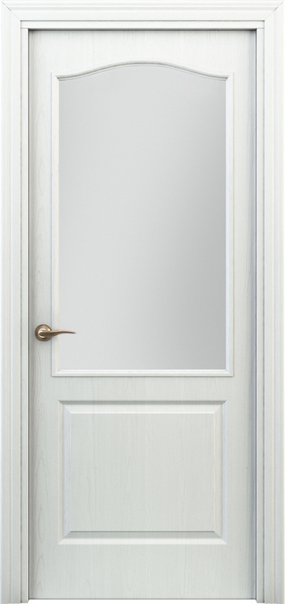 Дверь с ПВХ-пленкой Палитра 11-4 ПО белая