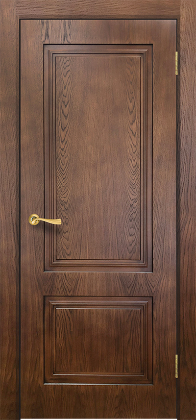 Межкомнатная дверь шпонированная Сити 5 ПГ Орех