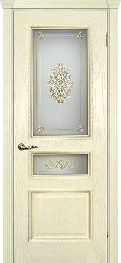 Межкомнатная дверь шпонированная Фрейм-03 ПО ясень бисквит