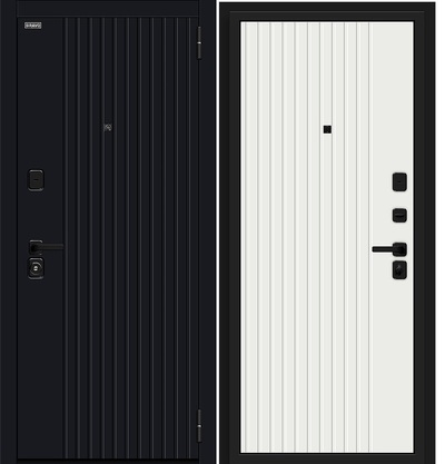 Входная дверь Граффити-32/32 Total Black/Super White