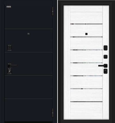  Входная дверь Прайд Total Black/Snow Melinga