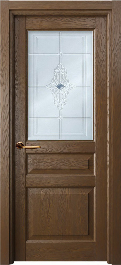 Межкомнатная дверь шпонированная Классик 103 ПО темный орех