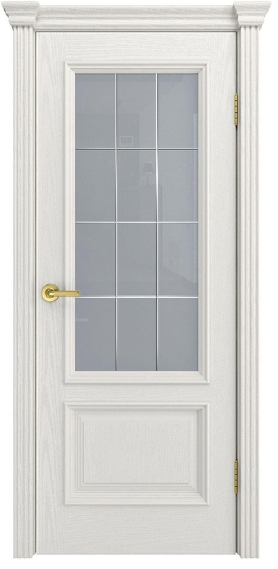 Межкомнатная дверь шпонированная Фрейм-07 ПО биянко