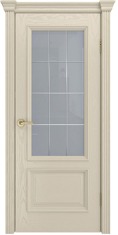 Межкомнатная дверь шпонированная Фрейм-07 ПО крем