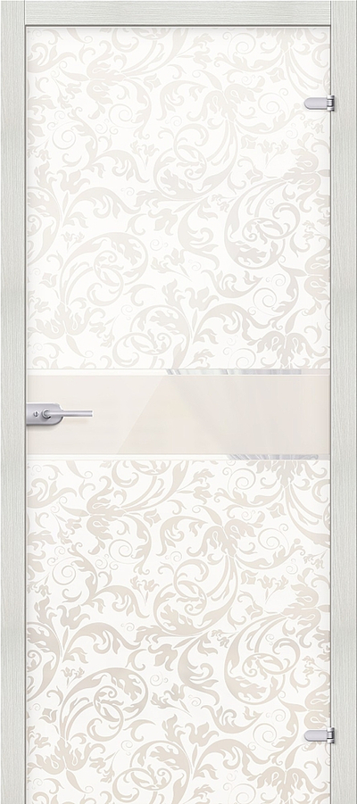 Межкомнатная стеклянная дверь Флори белый