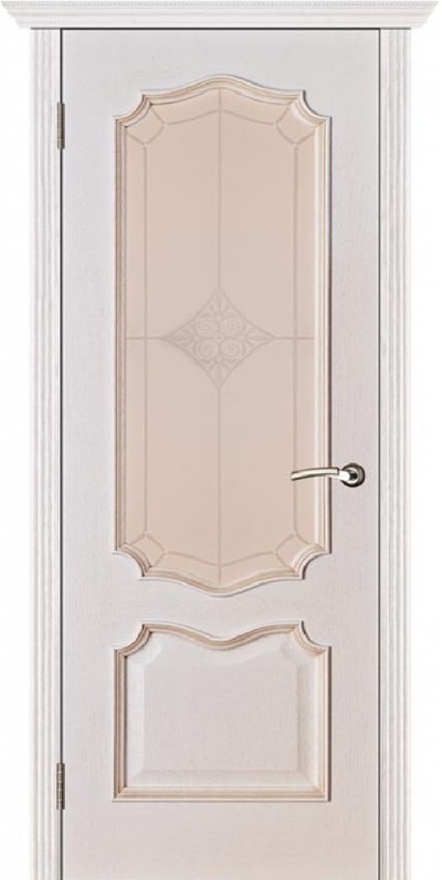 Межкомнатная дверь шпонированная Премьера ПО белая патина