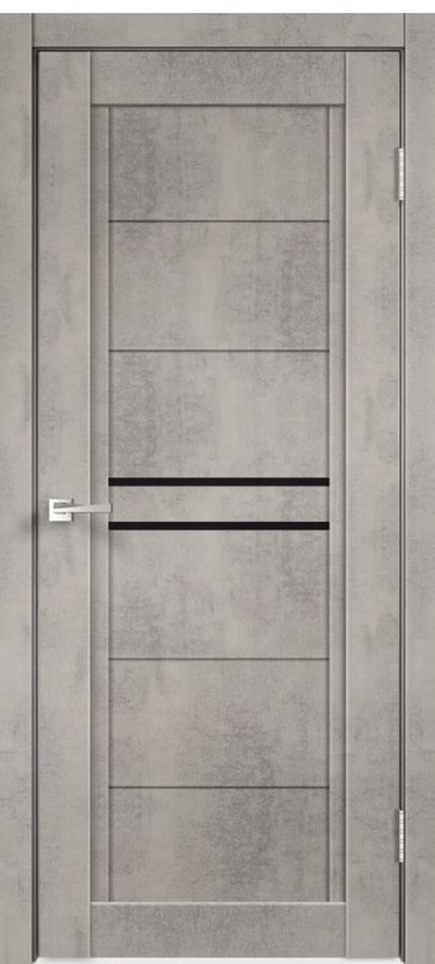 Межкомнатная дверь с экошпоном Next-2 муар светло серый