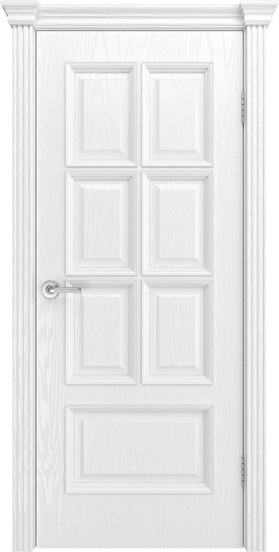 Межкомнатная дверь шпонированная Фрейм-10 ПГ ясень белоснежный