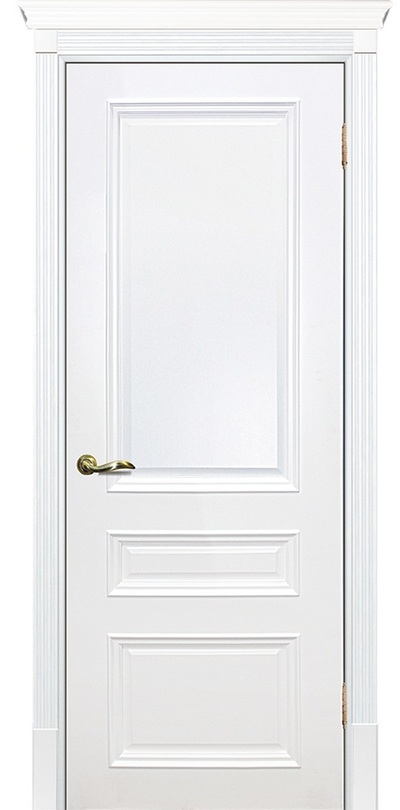 Межкомнатная дверь окрашенная Смальта 06 ПГ Белый ral 9003