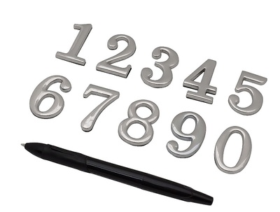 Цифра Хром (самоклеющаяся)