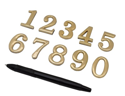 Цифра Золото (самоклеющаяся)