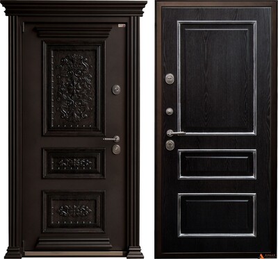 Входная дверь империал Дуб черный