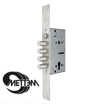 Корпус врезного Mettem (Меттэм) замка с защёлкой ЗВ7 318.П-Б (функция блокировки защёлки)