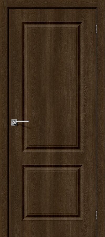 Межкомнатная дверь с ПВХ-пленкой Скинни-12 ПГ Dark Barnwood