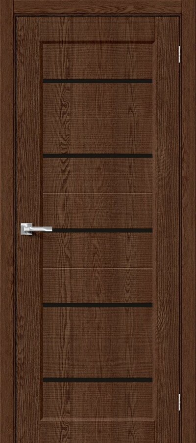 Межкомнатная дверь с эко шпоном Мода-22 Black Line Brown Dreamline