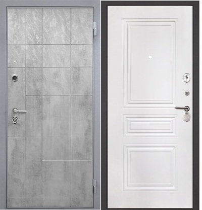 Входная дверь спарта Грей ФЛ-243-м белая матовая