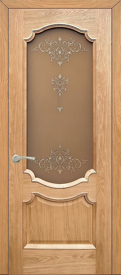 Межкомнатная дверь шпонированная Венеция ПО дуб натуральный