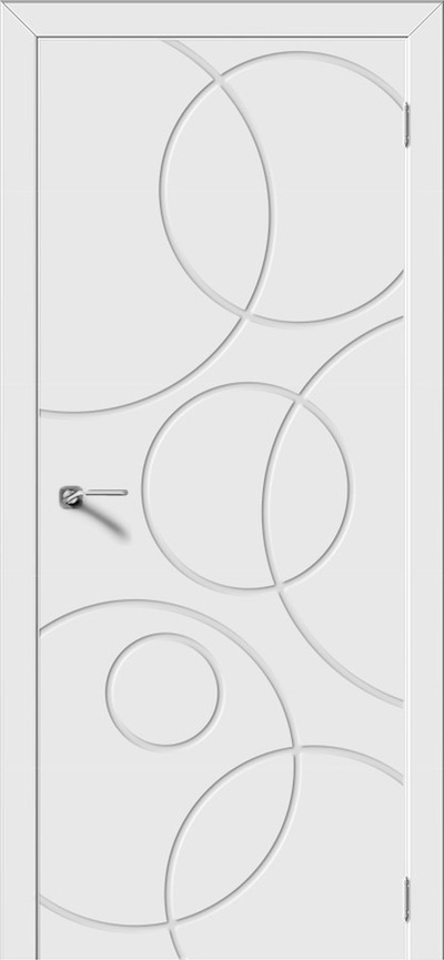 Межкомнатная дверь окрашенная Линия 3 белый