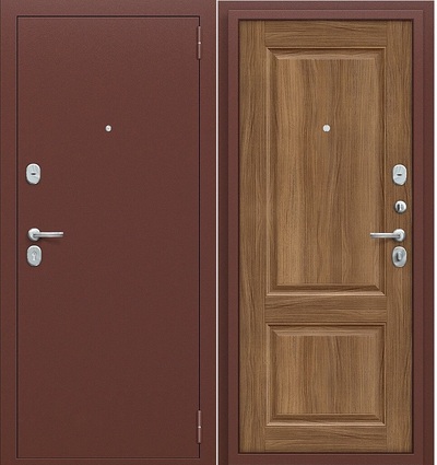Входная дверь Тайга-7 Антик Медный/Каштан