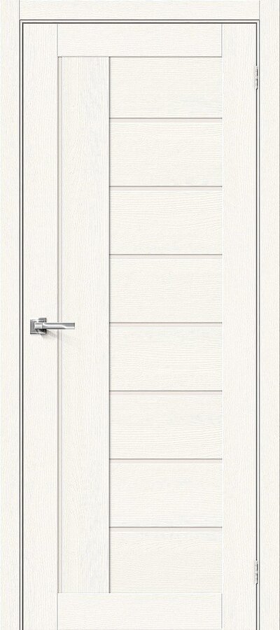 Межкомнатная дверь с эко шпоном Браво-29 White Wood