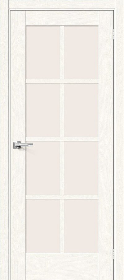 Межкомнатная дверь с эко шпоном Прима-11.1 White Wood