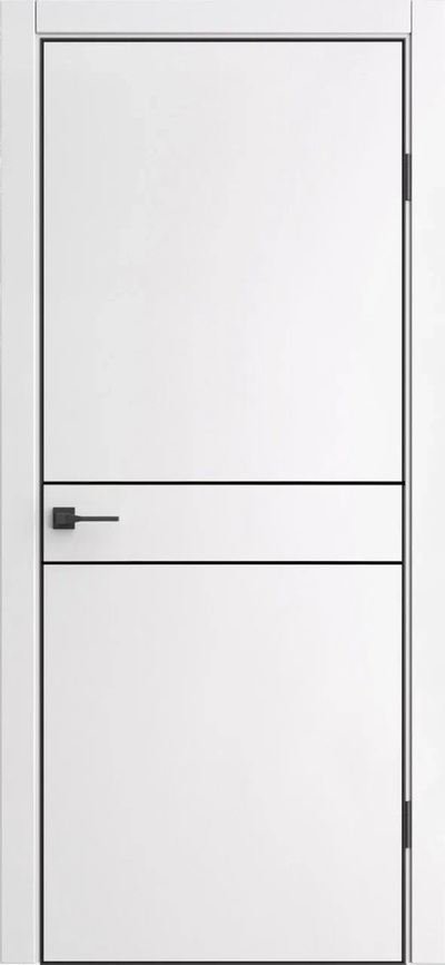 Межкомнатная дверь с эко шпоном ДП-52 White Pearl