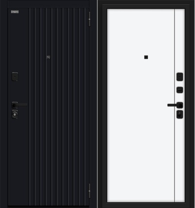Входная дверь Джентл Black Shell/White Silk