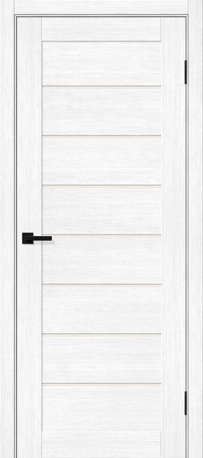 Межкомнатная дверь с эко шпоном Браво-22 Snow Melinga