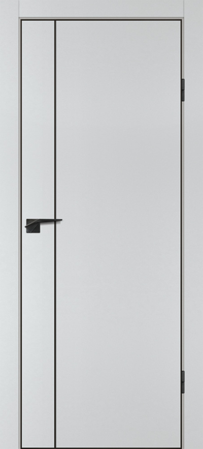 Межкомнатная дверь ПЭТ P-21 ABS Агат /черная кромка